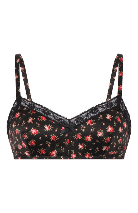 Бюстгальтер из шелка и хлопка Dolce & Gabbana 01C81T/0N0CQ Чёрный 01C81T/0N0CQ