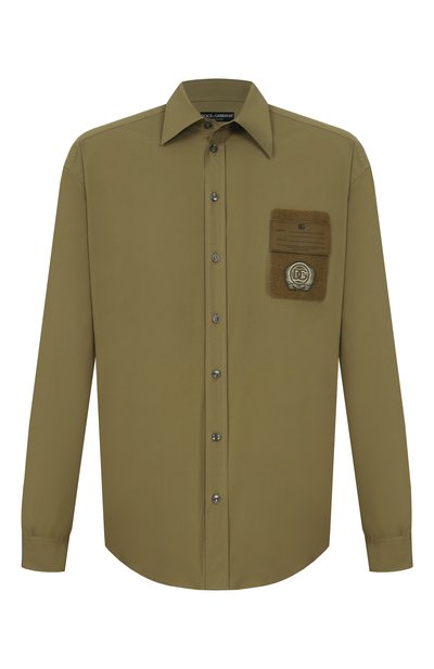 Мужская хлопковая рубашка DOLCE & GABBANA, арт. G50E4Z/FUFN9