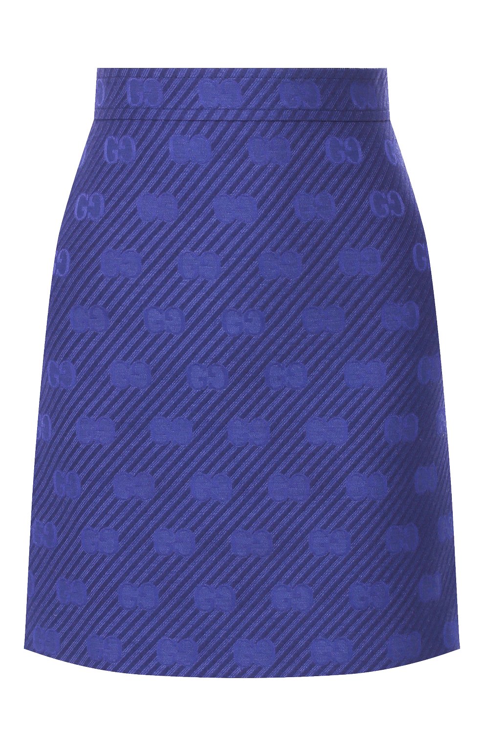 Юбка из смеси шерсти и шелка GUCCI синего цвета по цене 66000 руб., арт. 609775/ZADC7, фото 1 Юбка из смеси шерсти и шелка GUCCI, арт. 609775/ZADC7, фото 1