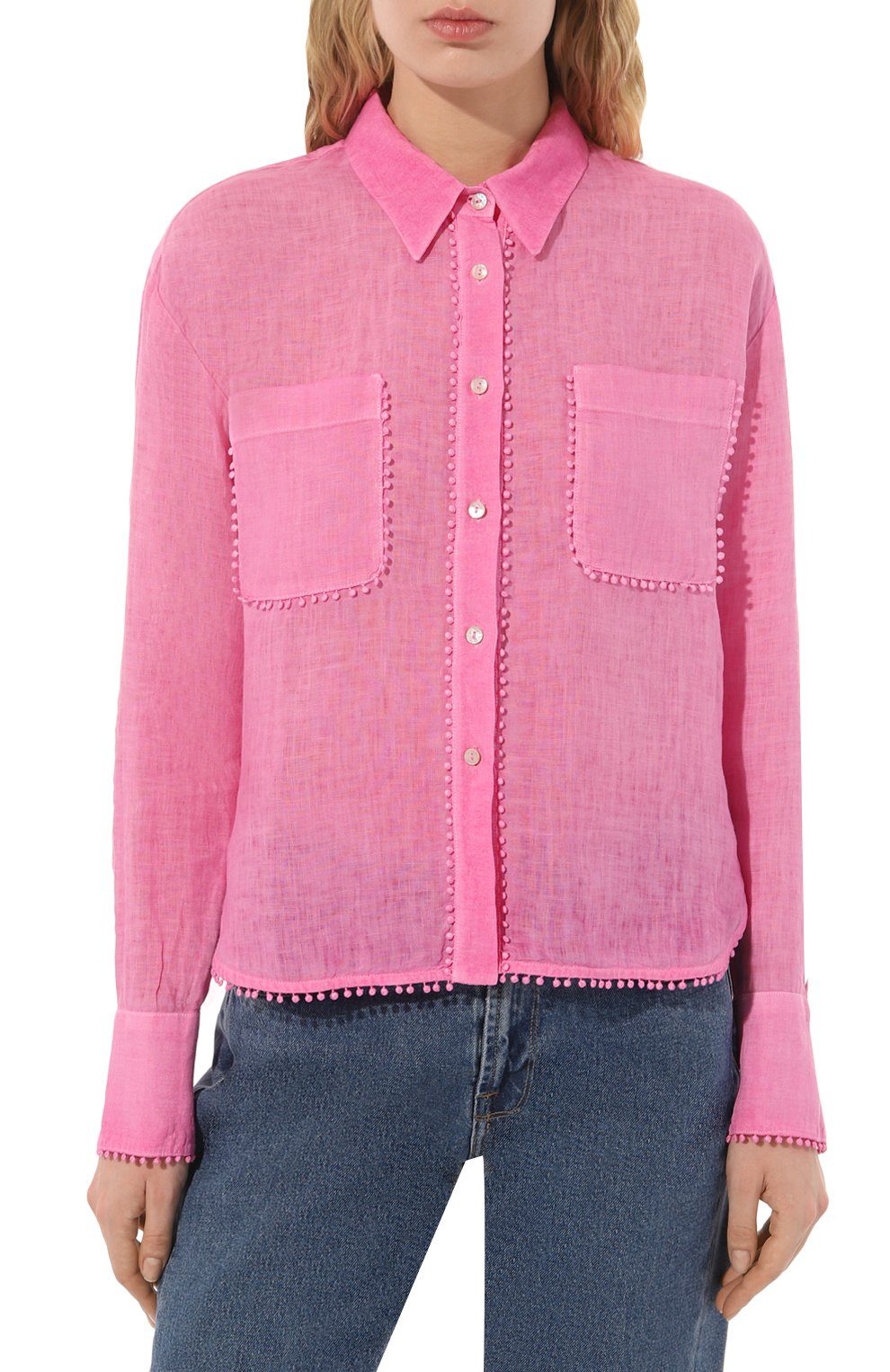 Льняная рубашка 120% LINO, арт. YIW19N3/000B317/S00, фото 3