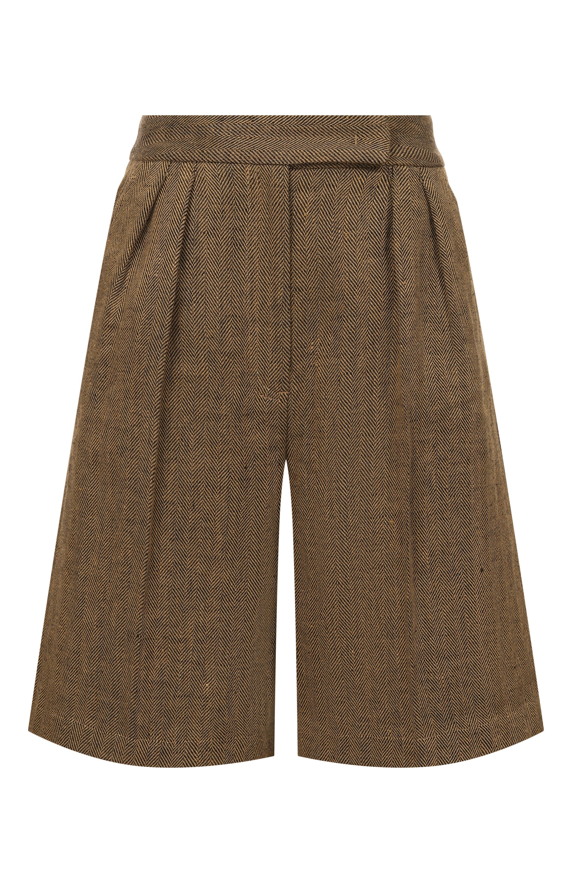 Льняные шорты LORENA ANTONIAZZI темно-бежевого цвета по цене 68750 руб., арт. E2623PA73B/5285, фото 1 Льняные шорты LORENA ANTONIAZZI, арт. E2623PA73B/5285, фото 1