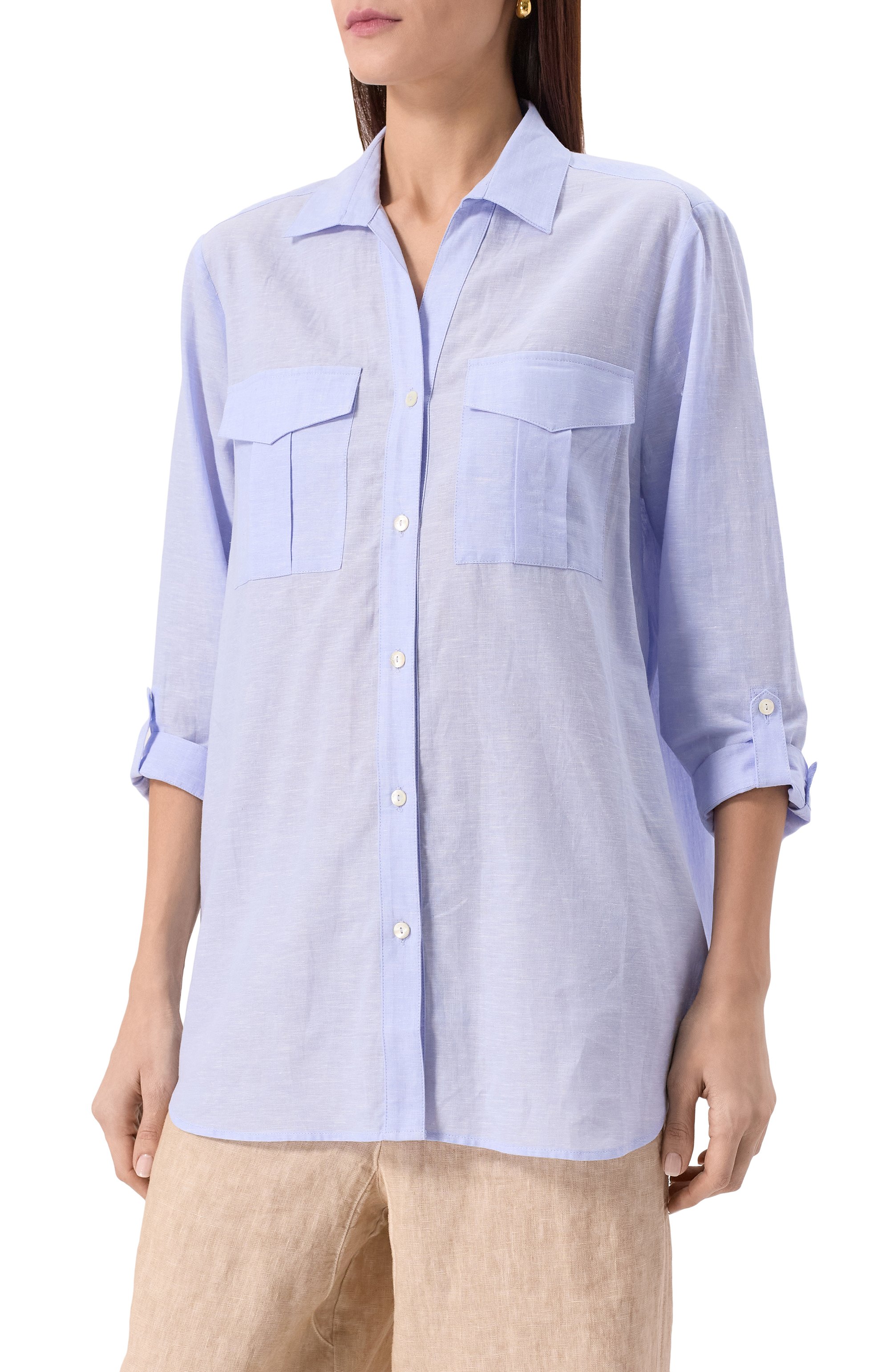 Рубашка изо льна и хлопка PIETRO BRUNELLI, ар�т. CA2474/LI0018, фото 3