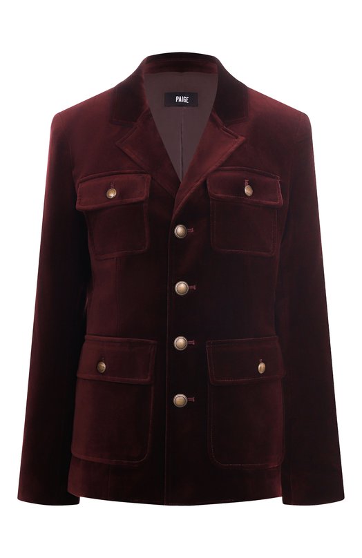 Бархатный жакет Paige 1I68Q08-3627 Бордовый 1I68Q08-3627
