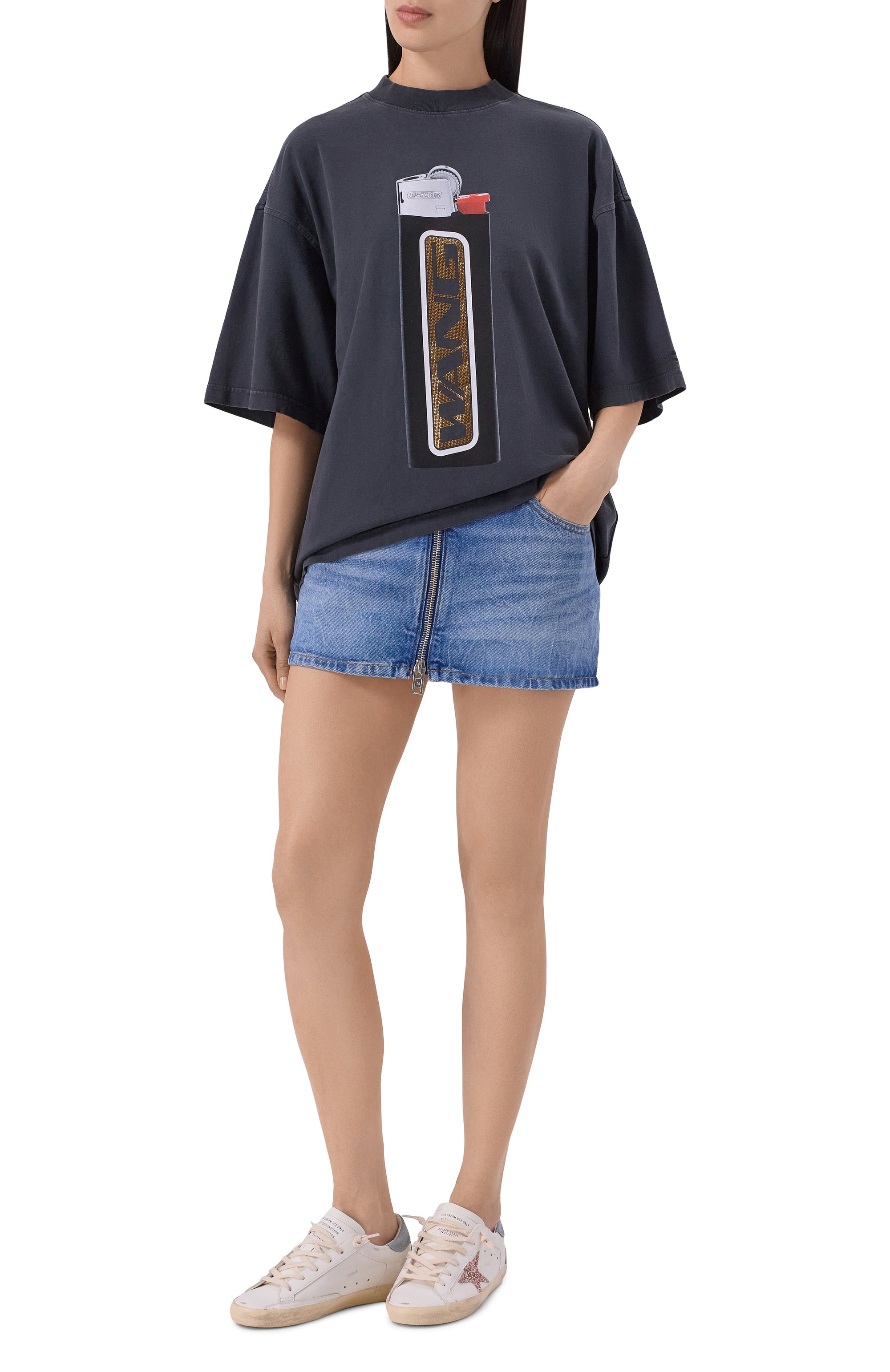 Джинсовая юбка-шорты ALEXANDER WANG, арт. 4DC3265128, фото 2