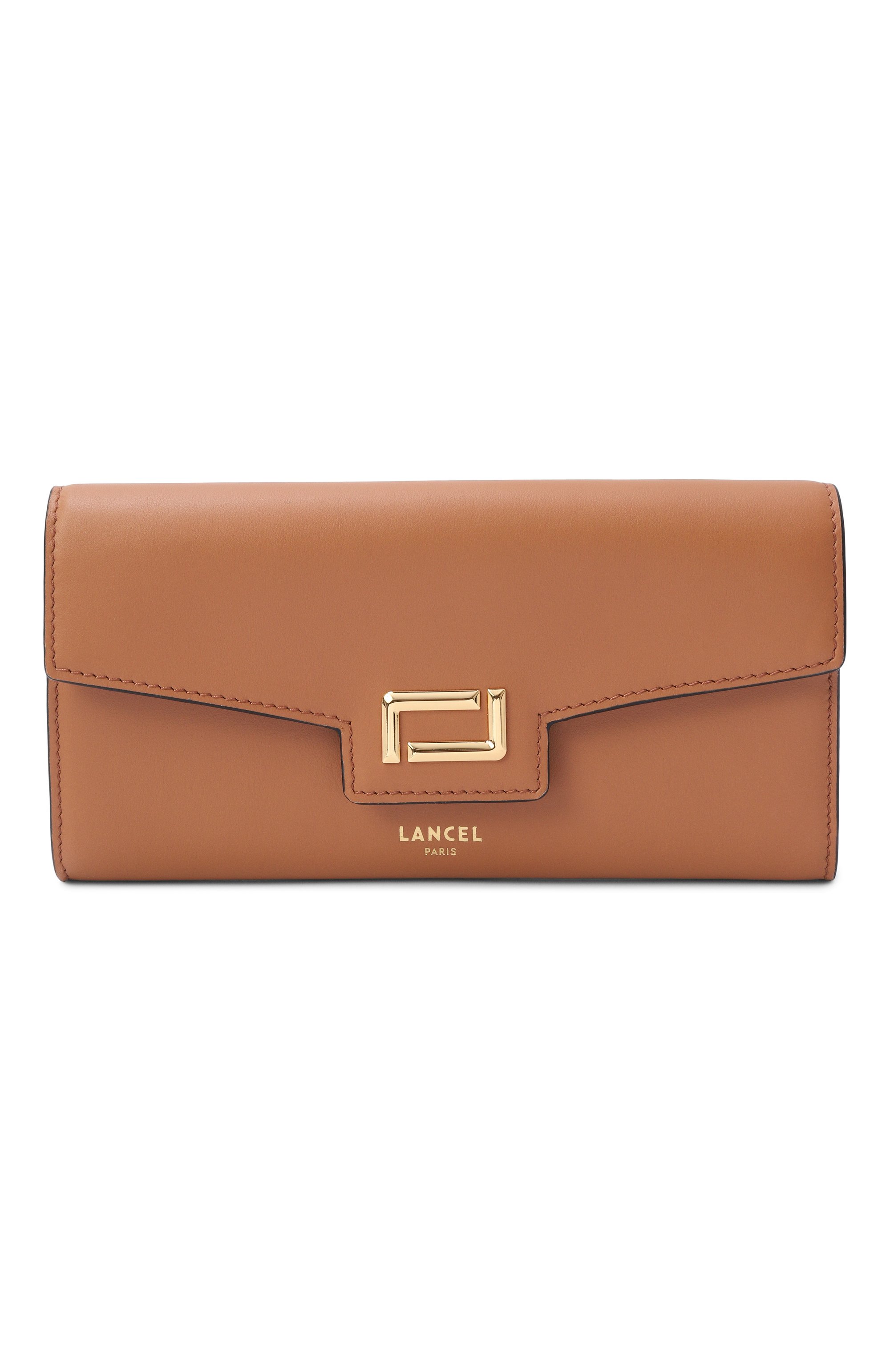Кожаное портмоне LANCEL светло-коричневого цвета по цене 35750 руб., арт. A13162, фото 1 Кожаное портмоне LANCEL, арт. A13162, фото 1