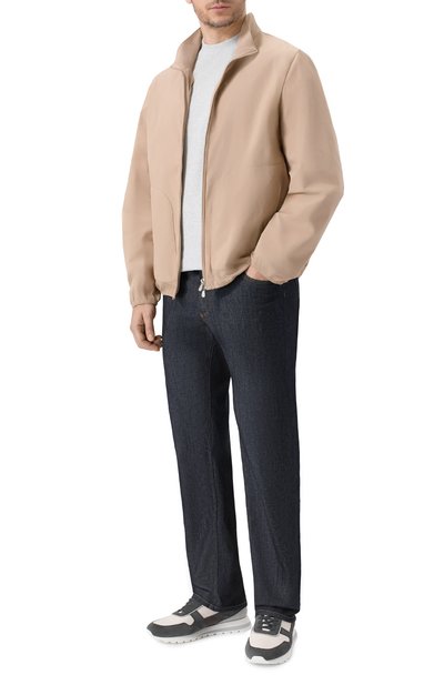 Хлопковая футболка BRUNELLO CUCINELLI светло-серого цвета по цене 81900 руб., арт. M0B131396, фото 2 Хлопковая футболка BRUNELLO CUCINELLI, арт. M0B131396, фото 2