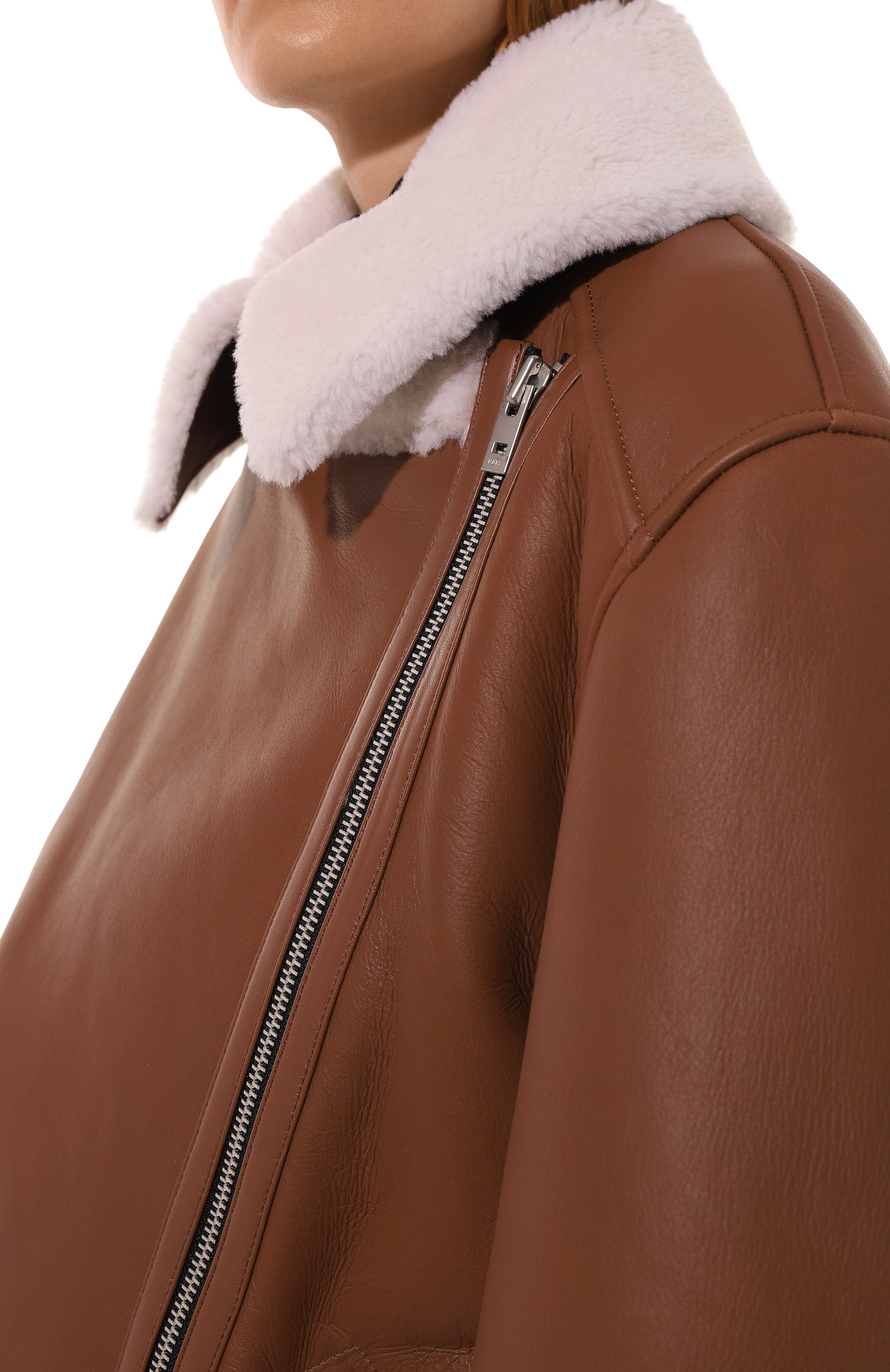 Дубленка из овчины BATS коричневого цвета по цене 165000 руб., арт. FW22_SA_004, фото 5 Дубленка из овчины BATS, арт. FW22_SA_004, фото 5