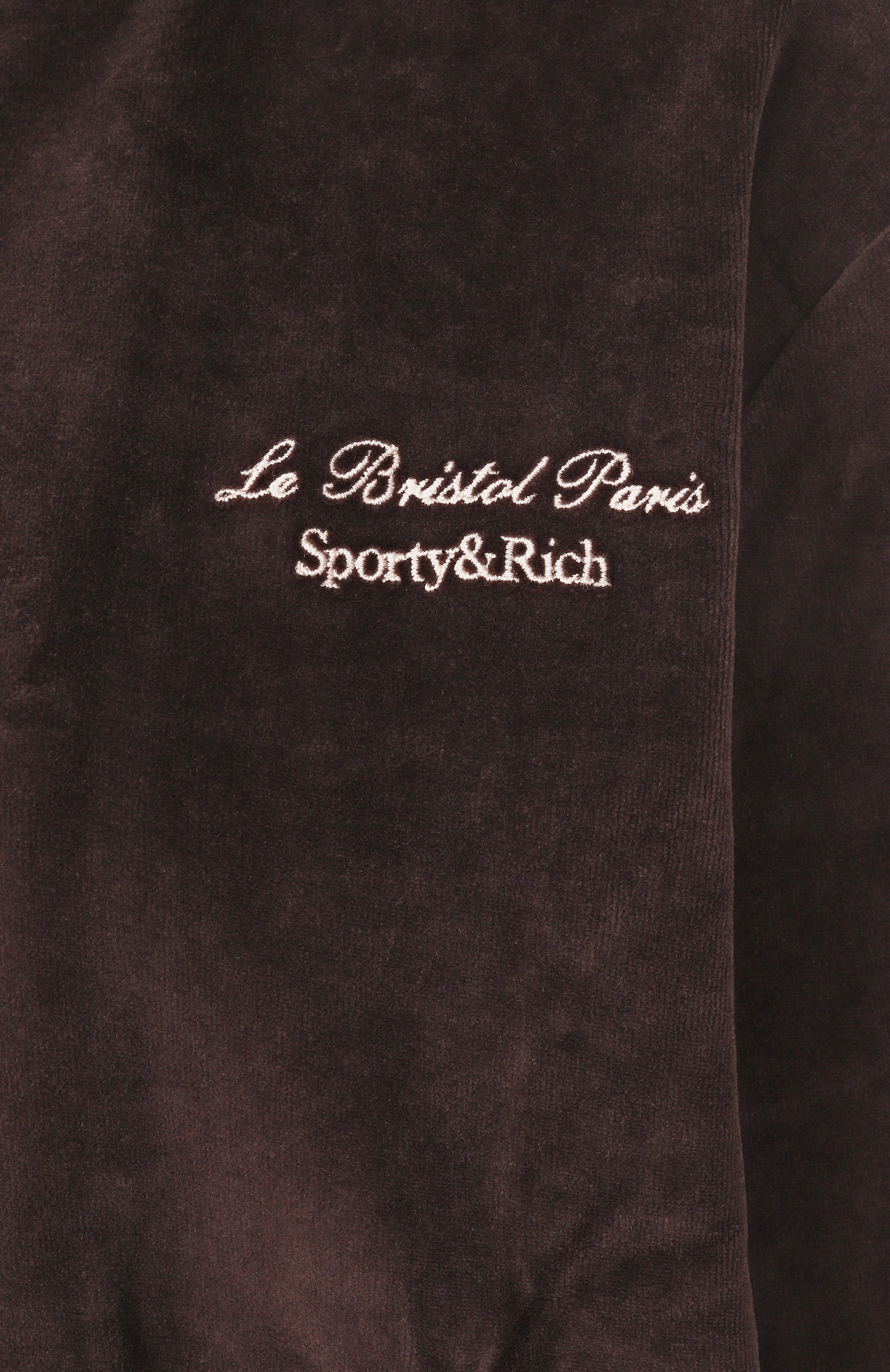 Бархатная толстовка sporty & rich x le bristol paris SPORTY AND RICH, арт. JA063517619BR03, фото 6