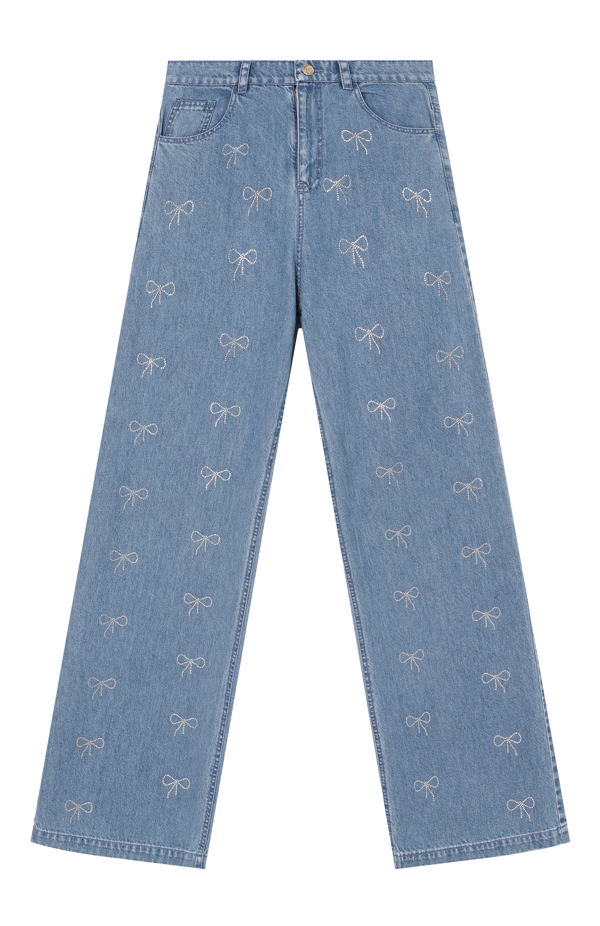 Джинсы с отделкой стразами BLUMARINE, арт. BFPA0200/DF020/14A-16A, фото 1