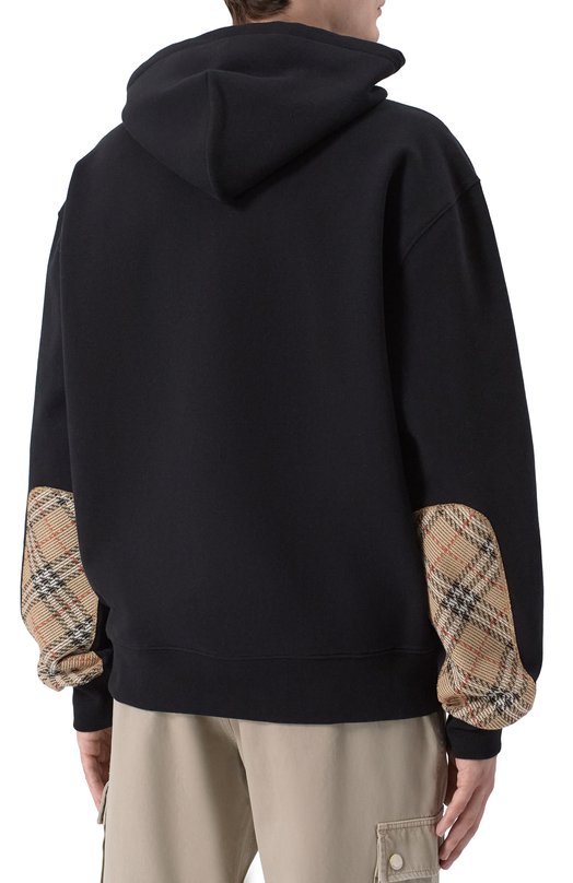 Хлопковое худи Burberry 8119053 Чёрный  8119053 Фото 4