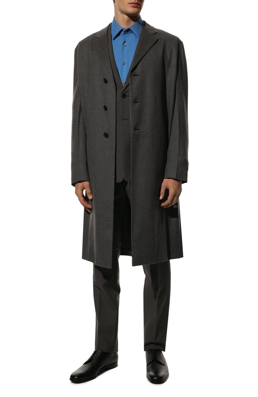 Хлопковая рубашка PRADA синего цвета по цене 65000 руб., арт. UCM608-F62-F0013, фото 2 Хлопковая рубашка PRADA, арт. UCM608-F62-F0013, фото 2