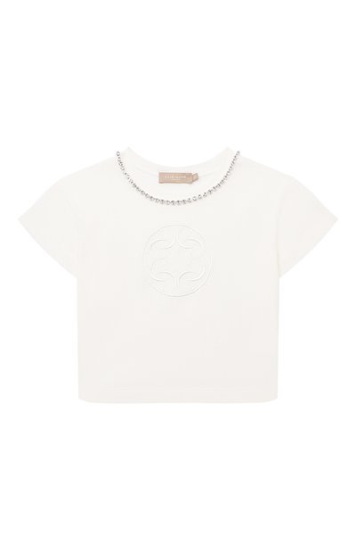 Хлопковая футболка ELIE SAAB JUNIOR, арт. EFTS001 TS0029/2A-6A