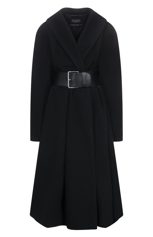 Шерстяное пальто Balenciaga 850600/TKU04 Чёрный 850600/TKU04