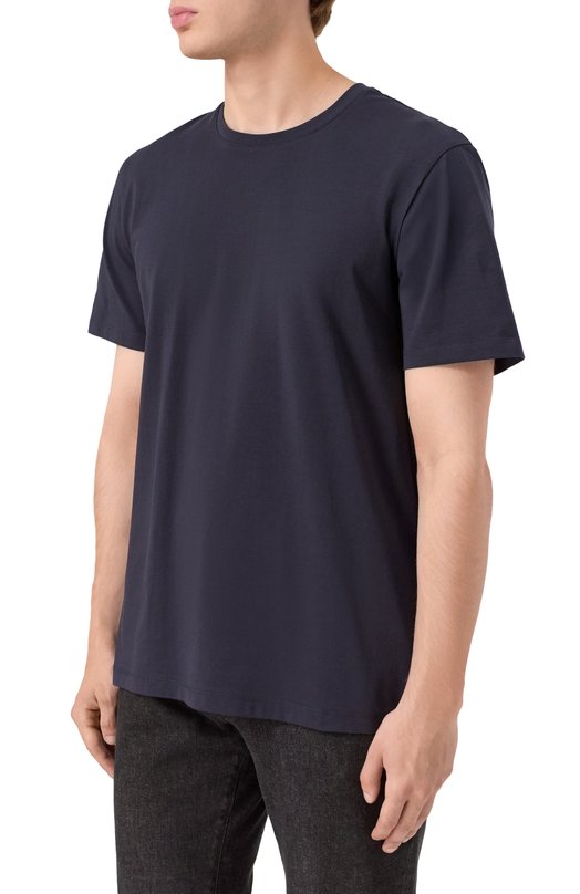 Хлопковая футболка 7 For All Mankind 7MR01237 Синий  7MR01237 Фото 3