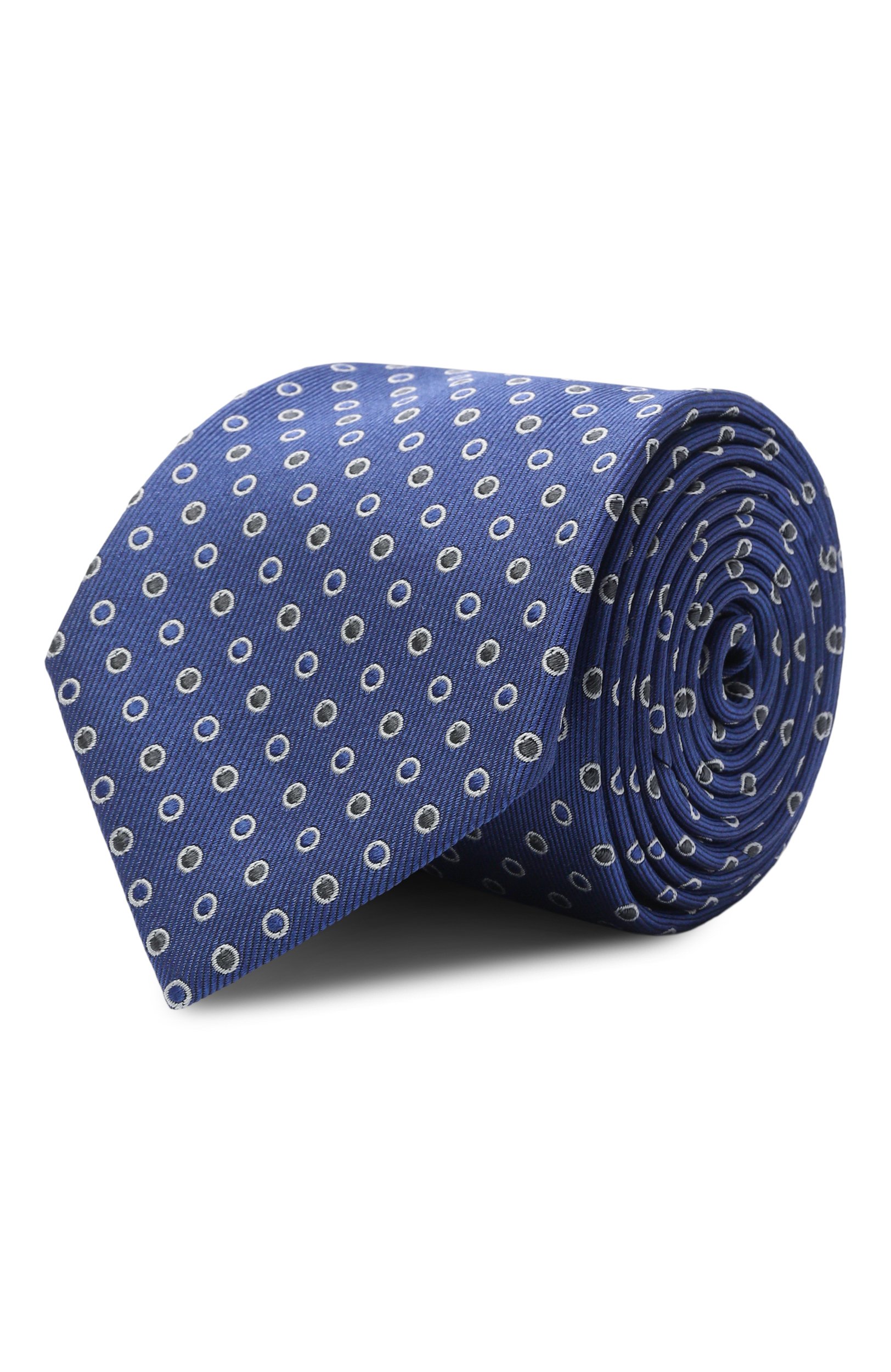Шелковый галстук GIORGIO ARMANI синего цвета по цене 26450 руб., арт. GM000800/TE22436, фото 1 Шелковый галстук GIORGIO ARMANI, арт. GM000800/TE22436, фото 1