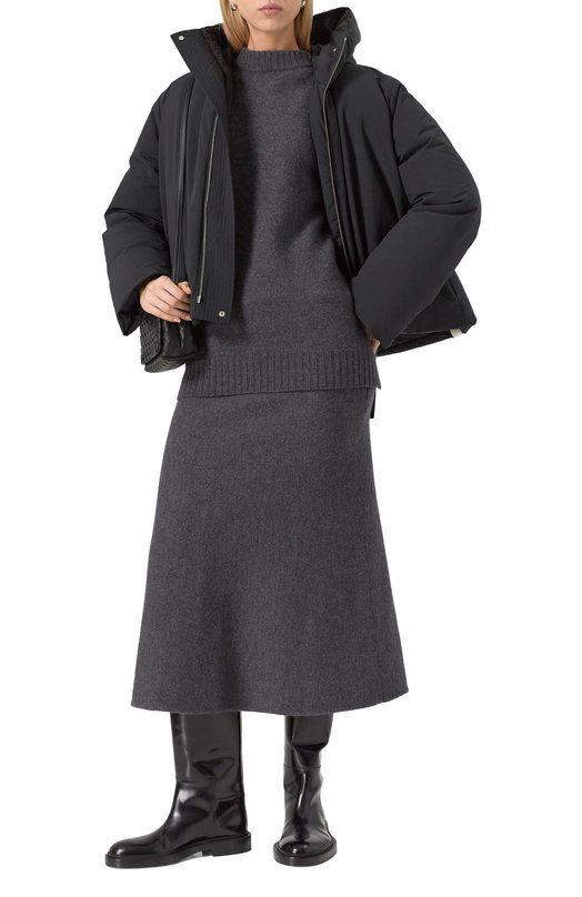 Шерстяная юбка Jil Sander J02MA0248/J14506 Серый  J02MA0248/J14506 Фото 2