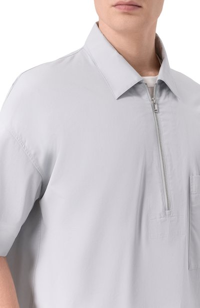 Хлопковая рубашка 12 STOREEZ светло-голубого цвета по цене 16000 руб., арт. 137293, фото 5 Хлопковая рубашка 12 STOREEZ, арт. 137293, фото 5