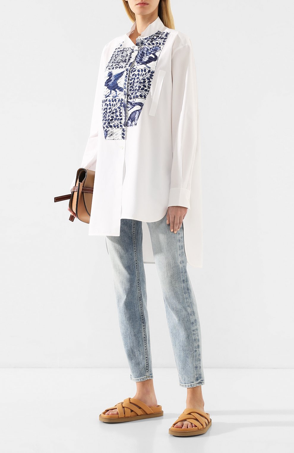 Хлопковая рубашка LOEWE белого цвета по цене 78400 руб., арт. S2109770AK, фото 2 Хлопковая рубашка LOEWE, арт. S2109770AK, фото 2
