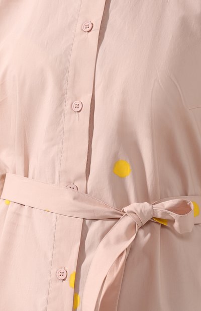 Хлопковое платье-рубашка с поясом в горох NINA DONIS, арт. 38ND32, фото 5