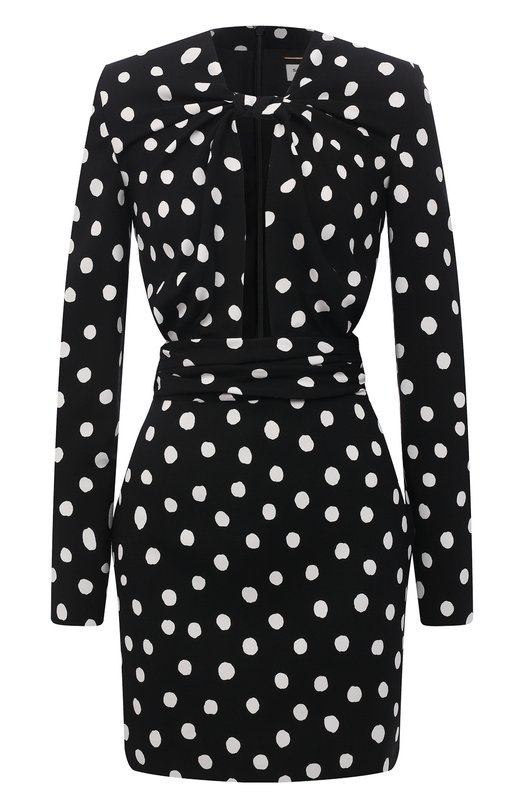 

Платье из вискозы Saint Laurent, Чёрно-белый