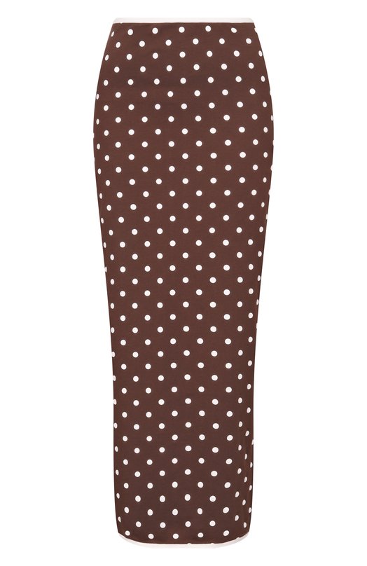 Хлопковая юбка ROWEN ROSE RR_J108_L_001 Коричневый RR_J108_L_001