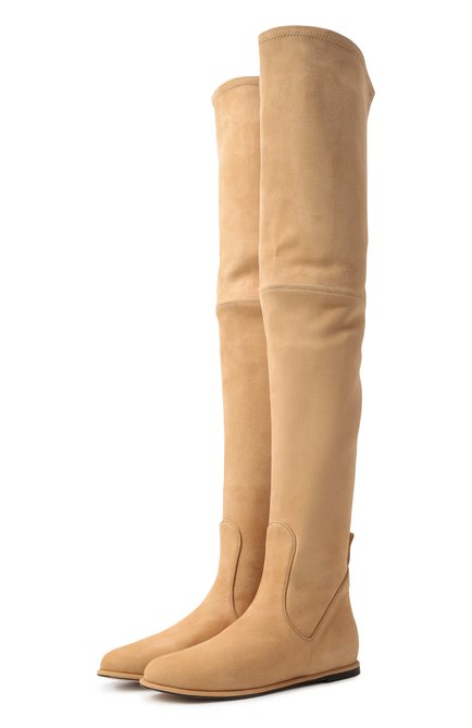 Женские замшевые ботфорты KITON, арт. D60833K0520H03