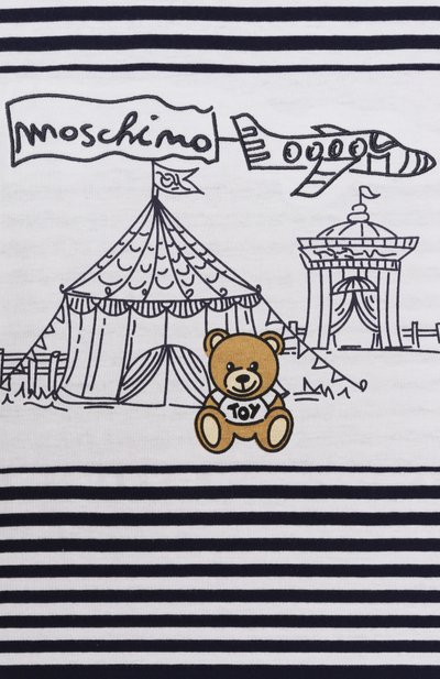 Хлопковая футболка MOSCHINO темно-синего цвета по цене 12650 руб., арт. HUM053/LAE08/10-14, фото 3 Хлопковая футболка MOSCHINO, арт. HUM053/LAE08/10-14, фото 3