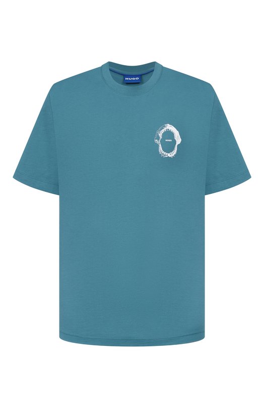 Хлопковая футболка HUGO Blue 50554370 Голубой 50554370