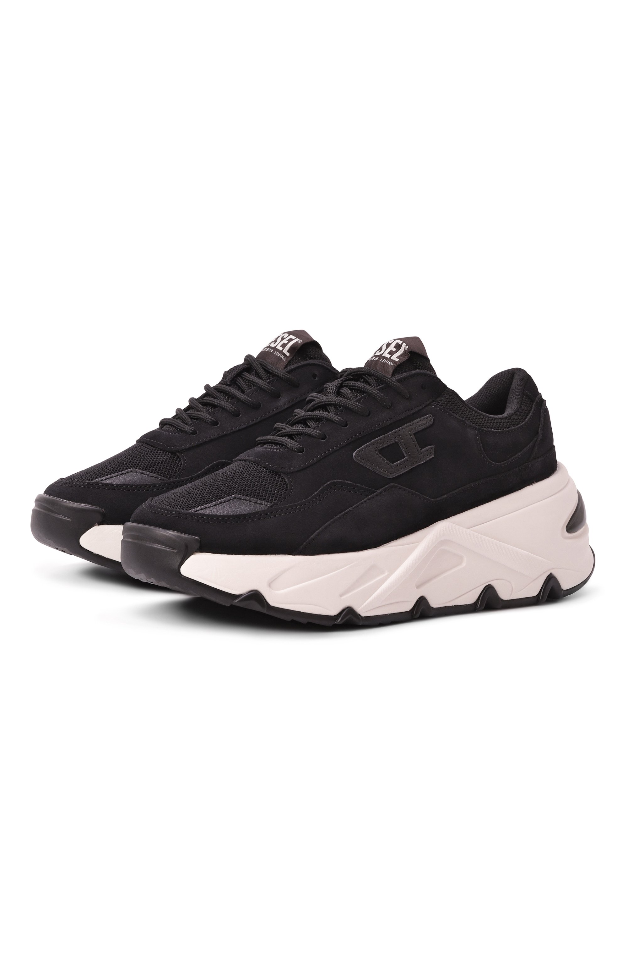 Комбинированные кроссовки s-savannah DIESEL черного цвета по цене 25800 руб., арт. Y03565/P8107, фото 1 Комбинированные кроссовки s-savannah DIESEL, арт. Y03565/P8107, фото 1