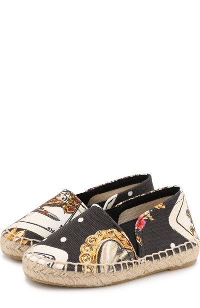 Текстильные эспадрильи с принтом DOLCE & GABBANA, арт. D00106/A4352/24-28, фото 1