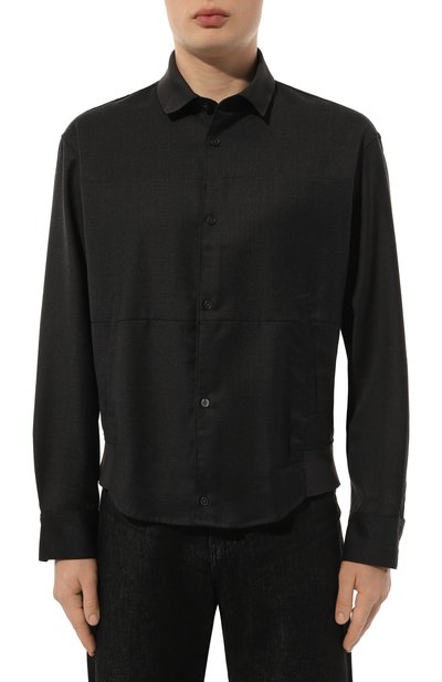 Рубашка из шерсти и вискозы EMPORIO ARMANI, арт. 6D1C61/1NVCZ, фото 3