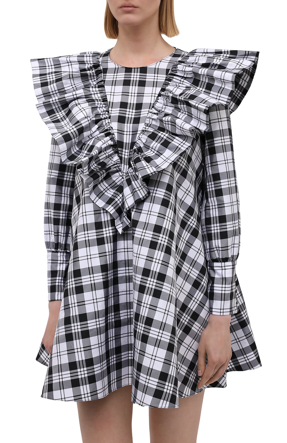 Платье REDVALENTINO черно-белого цвета по цене 73000 руб., арт. WR3VABF0/5YH, фото 3 Платье REDVALENTINO, арт. WR3VABF0/5YH, фото 3