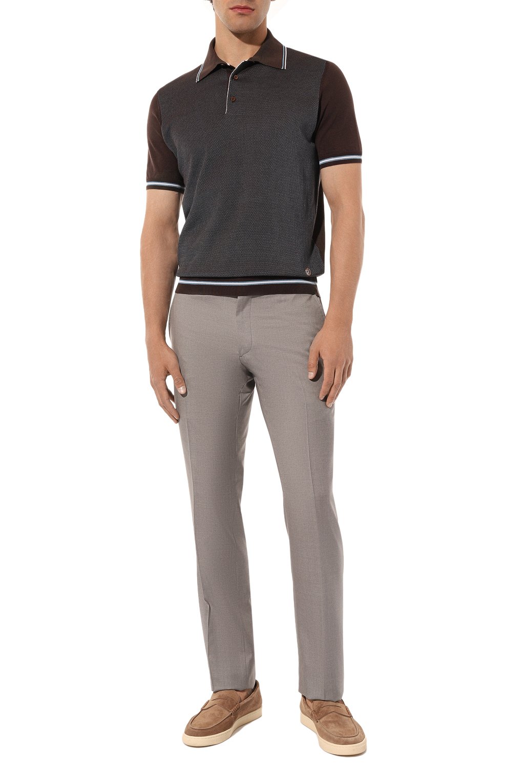 Брюки из шерсти и шелка STEFANO RICCI серого цвета по цене 122500 руб., арт. M5T22SR7T2/WK002H, фото 2 Брюки из шерсти и шелка STEFANO RICCI, арт. M5T22SR7T2/WK002H, фото 2