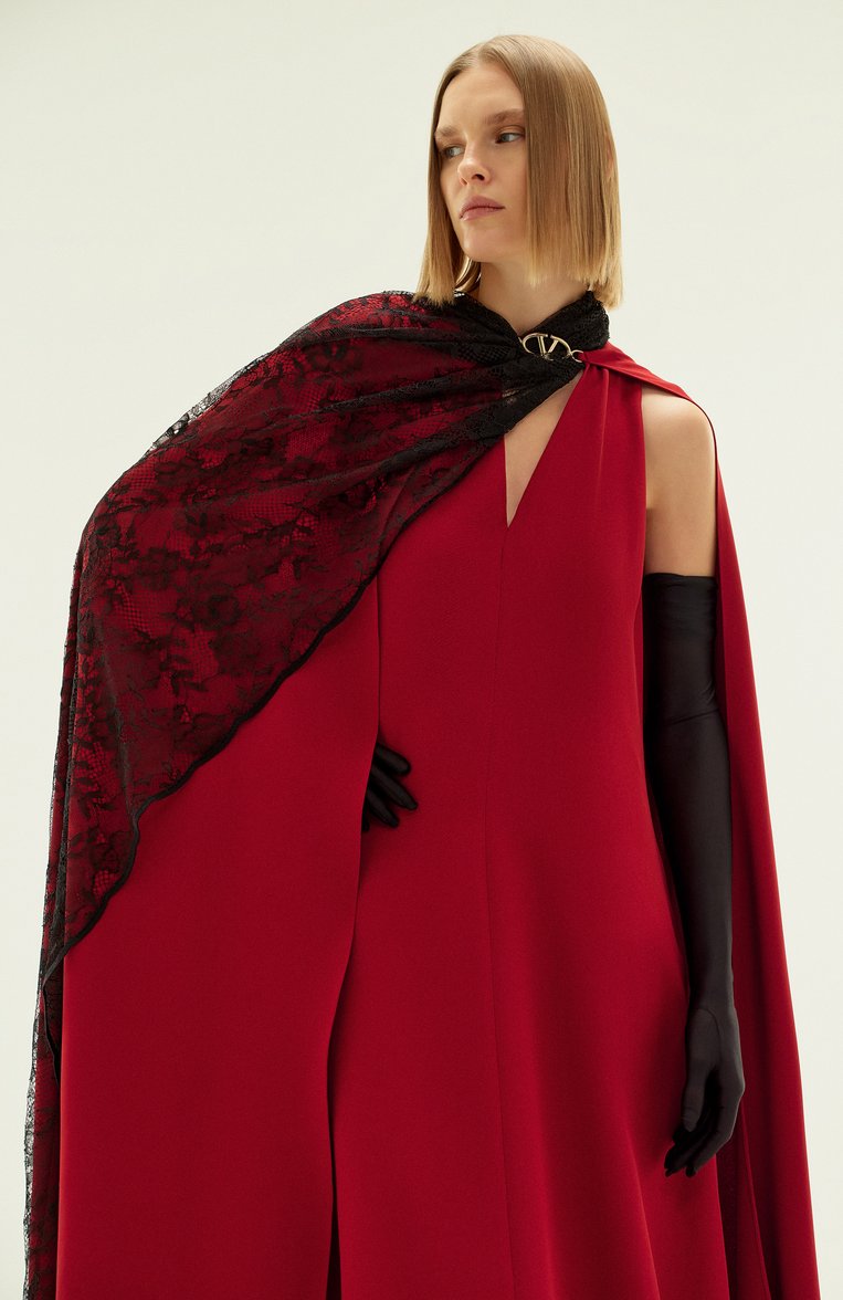 Женские перчатки DRIES VAN NOTEN черного цвета, арт. 242-010101-9204 | Фото 4 (Материал: Текстиль, Синтетический материал; Нос: Не проставлено; Материал сплава: Проставлено; Кросс-КТ: Трикотаж)
