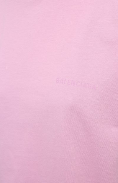 Хлопковая футболка BALENCIAGA розового цвета по цене 69850 руб., арт. 612965/TIVG5, фото 5 Хлопковая футболка BALENCIAGA, арт. 612965/TIVG5, фото 5