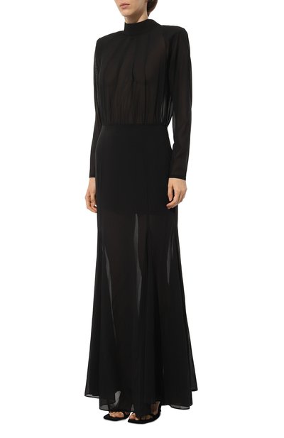 Шелковое платье JACOB LEE черного цвета по цене 185130 руб., арт. WD08624B, фото 3 Шелковое платье JACOB LEE, арт. WD08624B, фото 3