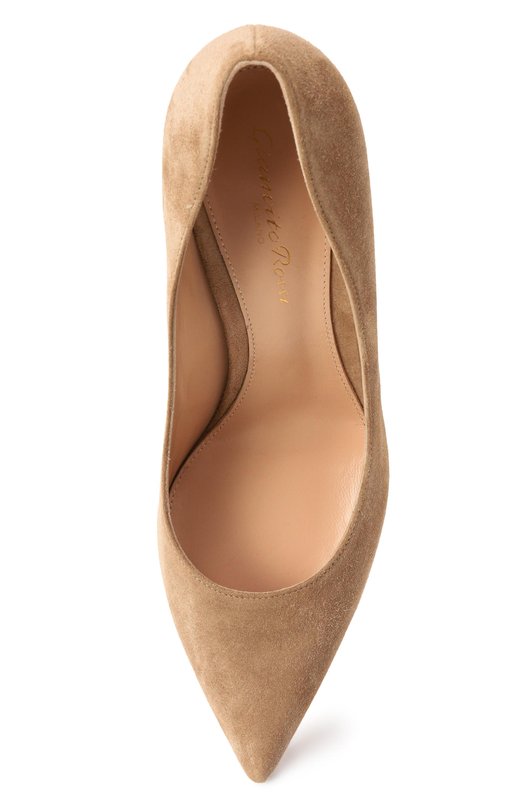 Замшевые туфли Gianvito 70 Gianvito Rossi G26770.70RIC.CAMCAML Бежевый  G26770.70RIC.CAMCAML Фото 6