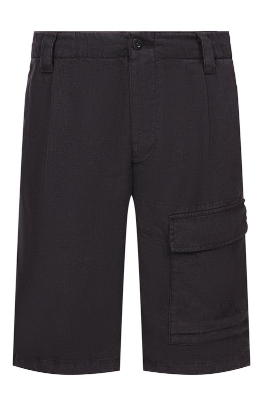 Льняные шорты C.P. Company 20CMBE250A/1103410 Чёрный 20CMBE250A/1103410