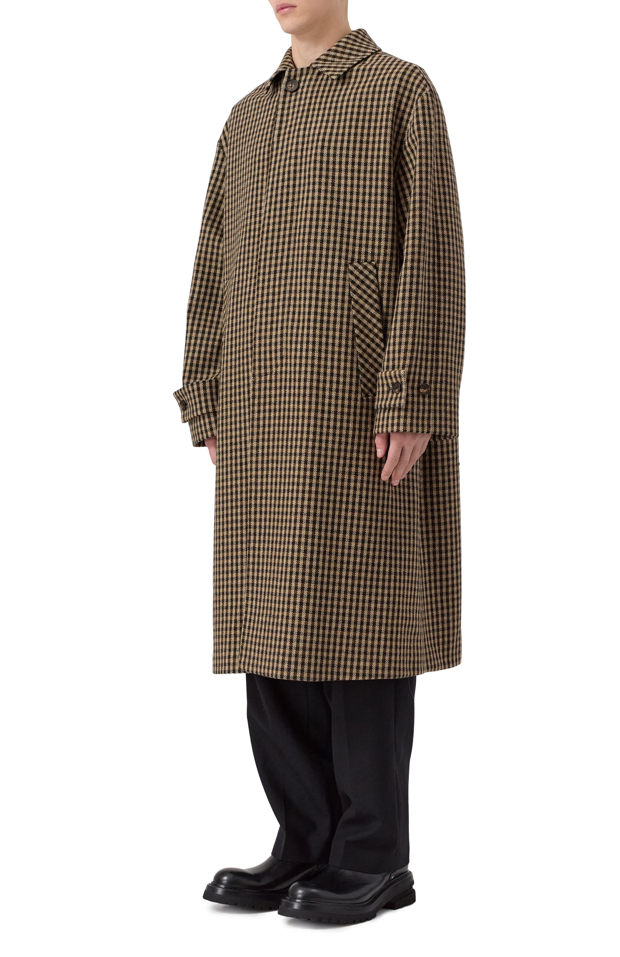 Шерстяное пальто HEVO, арт. BAIADELM0NAC0 Q/I732, фото 3