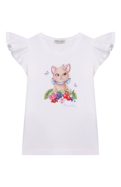 Хлопковая футболка MONNALISA, арт. 11E618RU