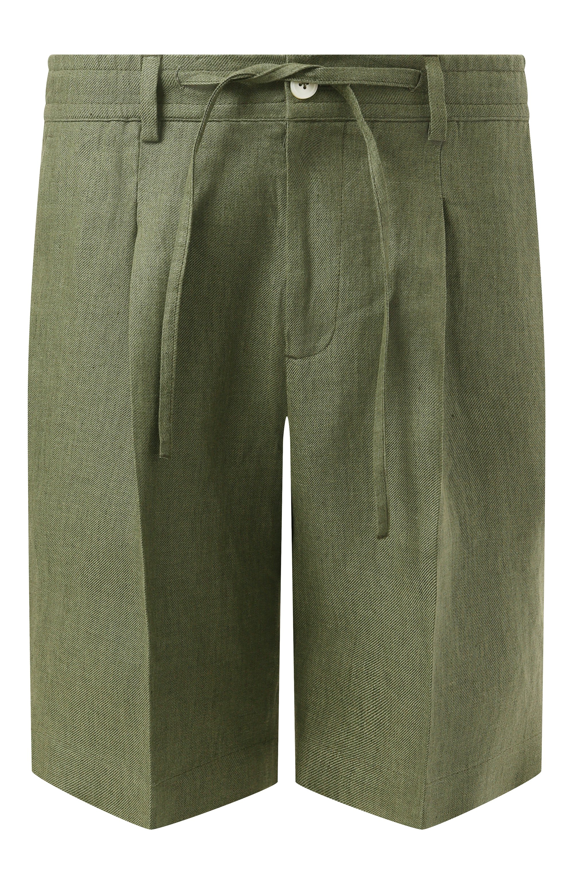 Льняные шорты FEFE` зеленого цвета по цене 27850 руб., арт. BERMUDA LINEN C0ULISSE/BERL502.61, фото 1 Льняные шорты FEFE`, арт. BERMUDA LINEN C0ULISSE/BERL502.61, фото 1