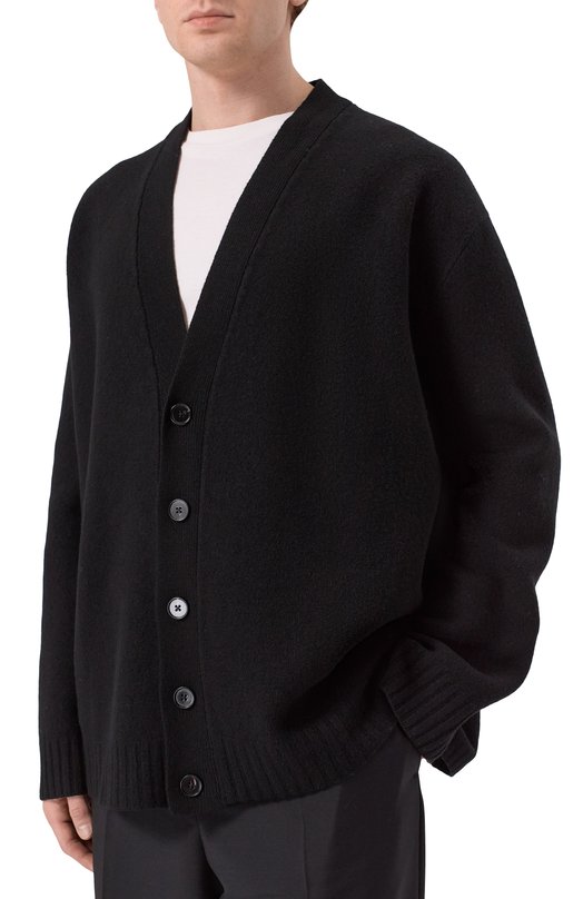 Шерстяной кардиган Jil Sander J22HP0005-J14506 Чёрный  J22HP0005-J14506 Фото 3