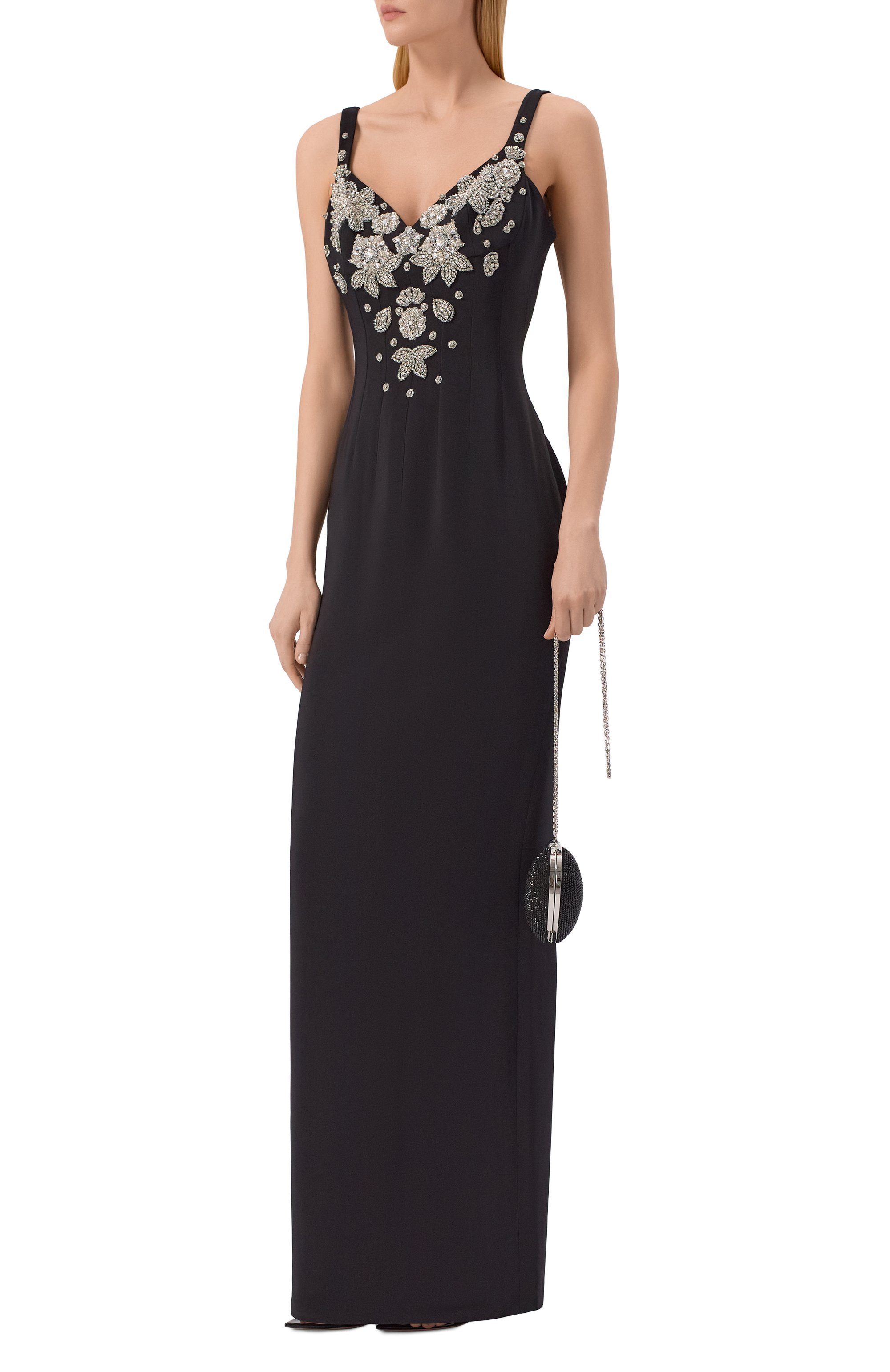 Платье из вискозы с отделкой стразами ZUHAIR MURAD, арт. SDR26025/CRCA020, фото 2