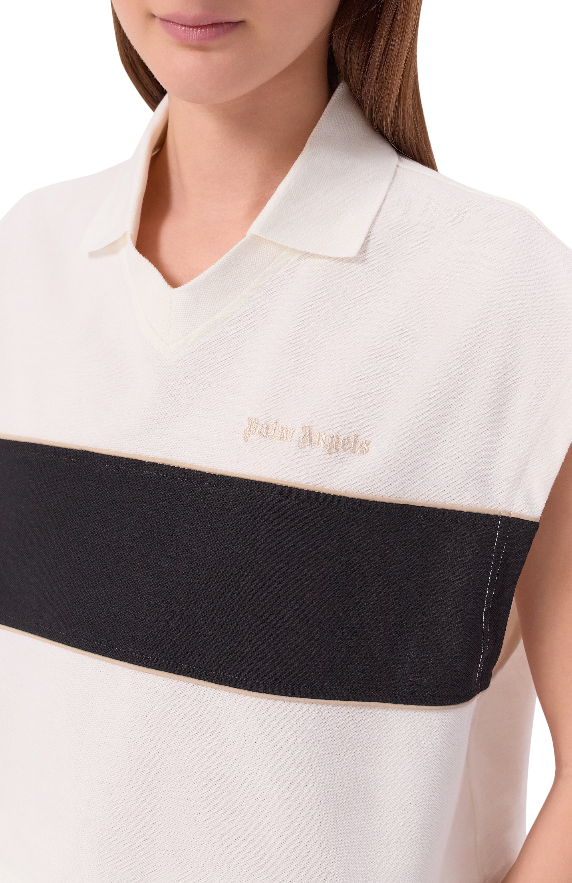 Хлопковое поло PALM ANGELS, арт. PWGB017S26FAB001, фото 5