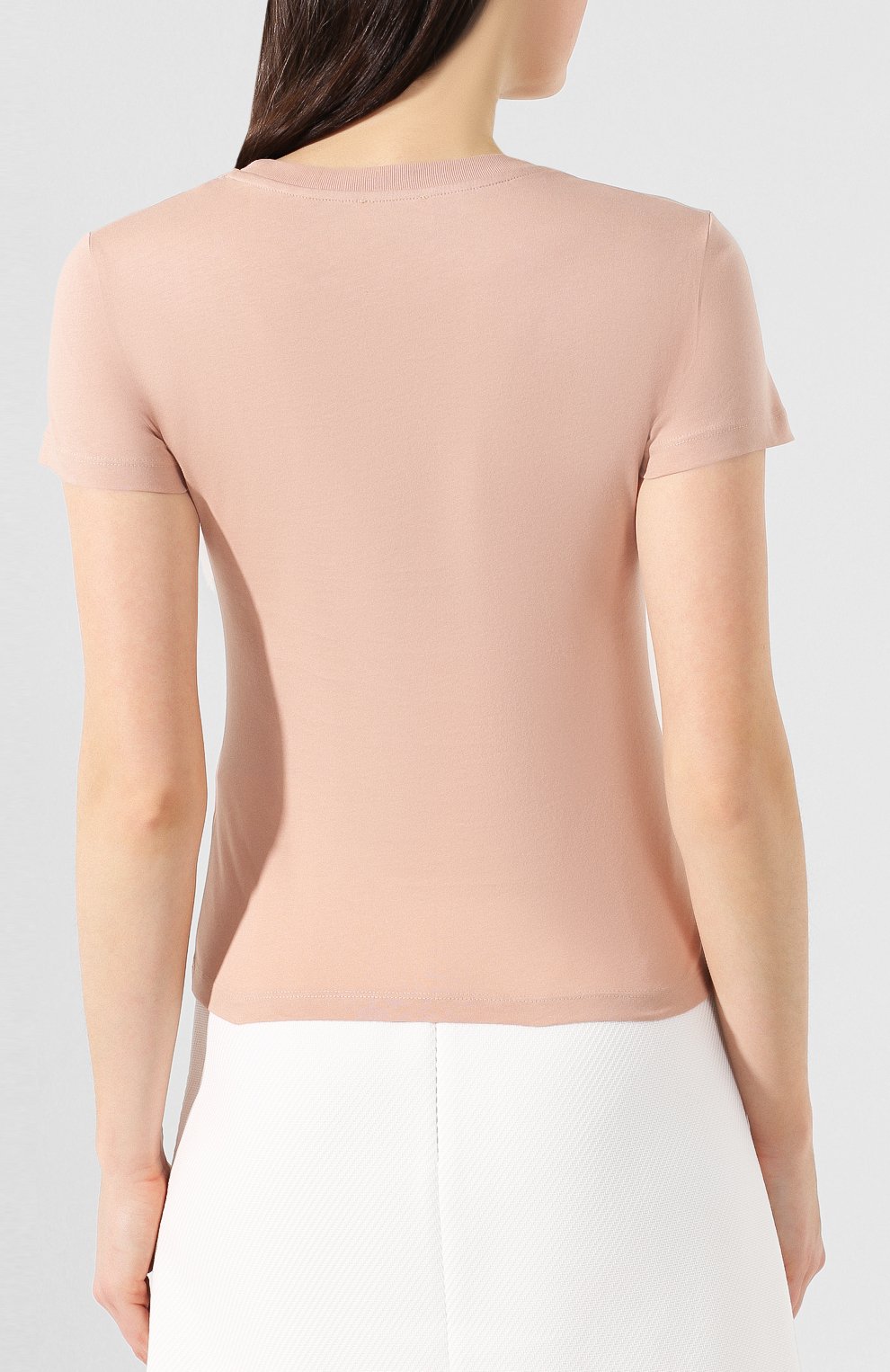 Хлопковая футболка REDVALENTINO розового цвета по цене 20800 руб., арт. RR0MG00T/TFH, фото 4 Хлопковая футболка REDVALENTINO, арт. RR0MG00T/TFH, фото 4