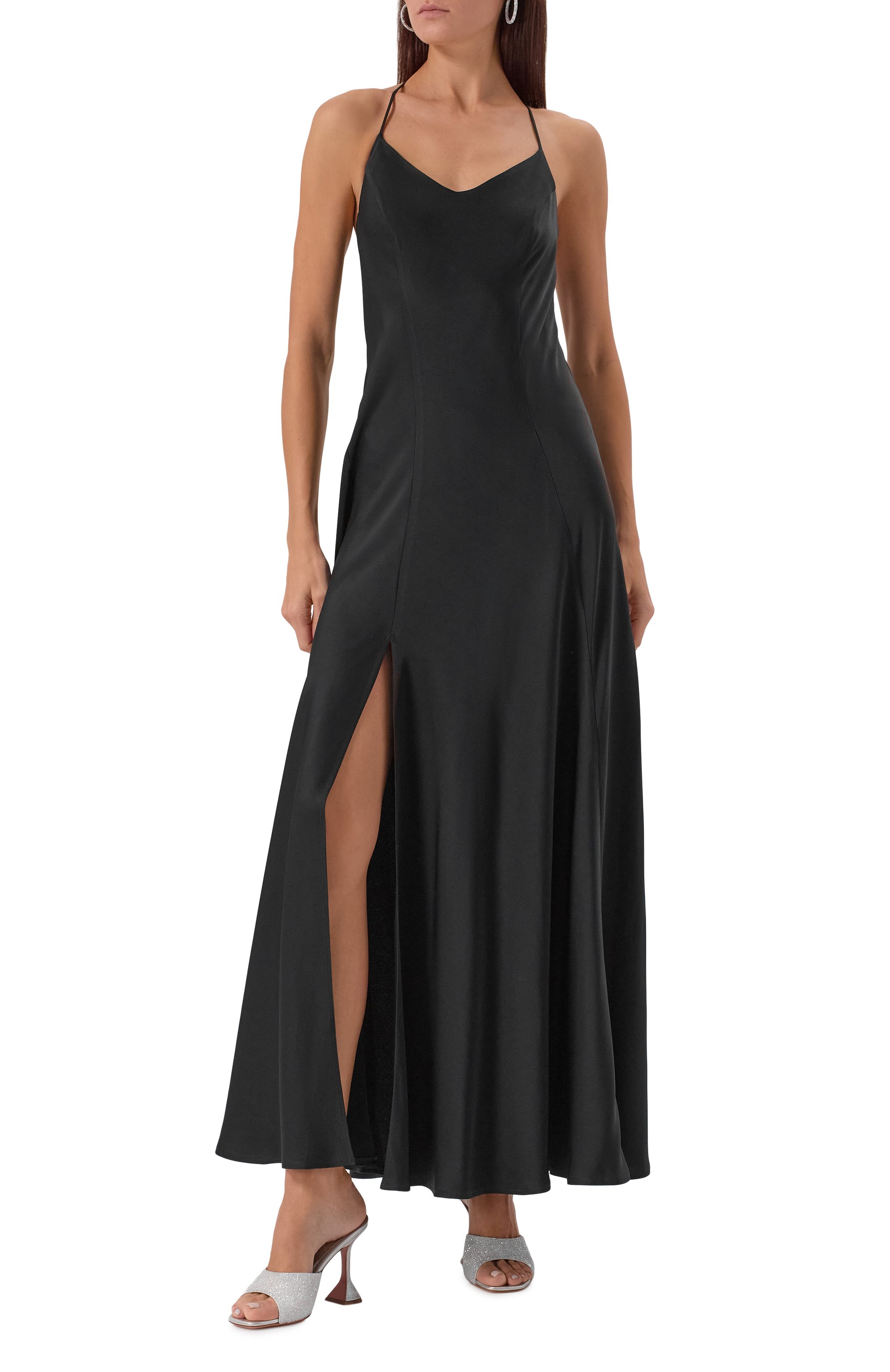 Текстильные мюли lupita 95 AMINA MUADDI, арт. LUPITA CRYSTAL DUST SLIPPER/SATIN, фото 3