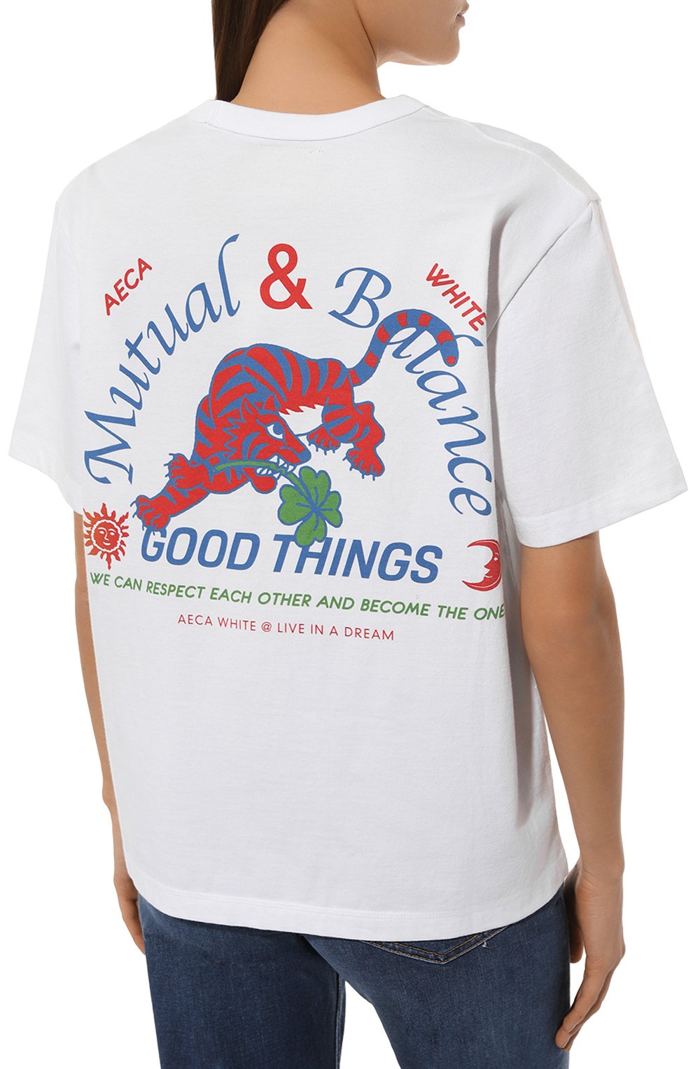 Хлопковая футболка AECA WHITE, арт. FWCMFWBDTTSSO006C0, фото 4