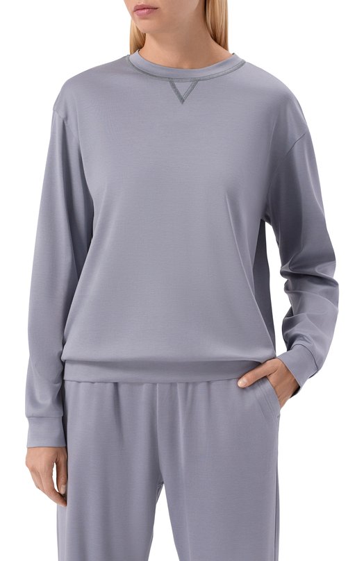 Свитшот из шелка и хлопка MVST M25.2MW.H402/SC00 Серый  M25.2MW.H402/SC00 Фото 3