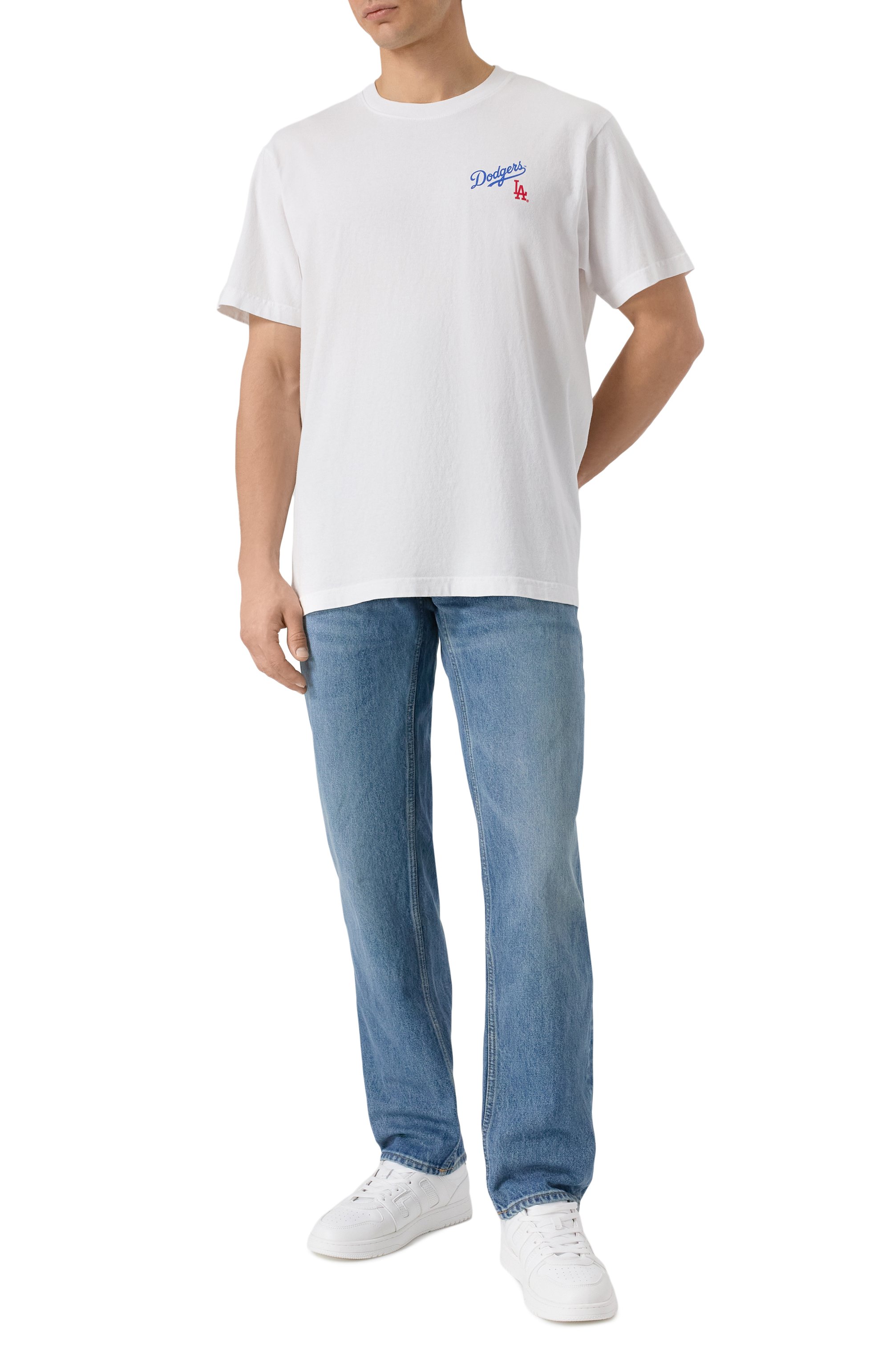 Хлопковая футболка sporty & rich x la dodgers SPORTY AND RICH, арт. T0043627666WH01, фото 2