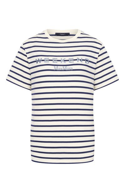 Женская хлопковая футболка WEEKEND MAX MARA, арт. WKDB0RA